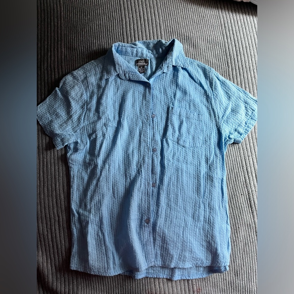 Baby Blue button down T-Shirt